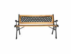 Lavička, černá/akát, 53 cm x 123 cm x 74 cm