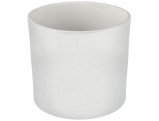 Keramický hrniec DOMOLETTI WALEC STRUCTUR, O28 cm, biely