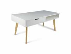 Konferenčný stolík Domoletti Takka, biela/drevená Konferenčný stolík Domoletti Takka, biela/drevená