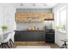 Kuchynský kompl. Domoletti Perla, dub/antracit 2,6m