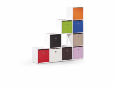 Polica Caboto Halmar, biela 139x33x144 cm