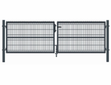 Segmentová brána GARDEN CENTER, 400×123 cm, sivá