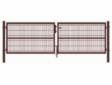 Segmentová brána GARDEN CENTER, 400×123 cm, hnedá