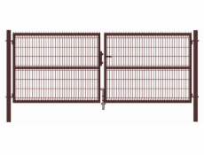 Segmentová brána GARDEN CENTER, 400×153 cm, hnedá