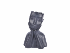 Dekoratívny kvetináč čelo LT34798-PC, 31x23x44 cm, čierna