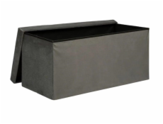 Pouffe Atmosphera, sivá, 76 cm x 38 cm x 38 cm