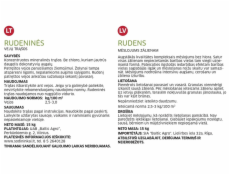 Jesenné hnojivá na trávniky Baltic Agro, 15 kg