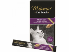 MIAMOR Cat Cream Malt & Cheese - kočičí pamlsky - 6x15g