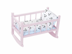 Hračka Petitcollin Postýlka růžová (pro panenku do 40 cm)