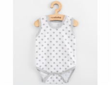 Kojenecké body bez rukávů New Baby Classic II hvězdičky šedé kluk Vel.56 (0-3m)