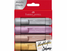 Faber-Castell zvýrazňovač TL 46 metalický 4-balenie púzdro, pero