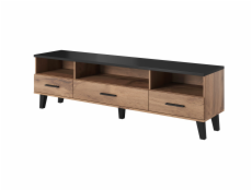 Cama RTV stand LOTTA 180cm wotan oak + mat black
