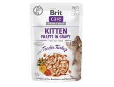 BRIT Care Cat Kitten Tender Turkey Pouch - vlhké krmivo pro kočky - 85 g