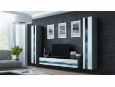 Cama Sestava obývací skříňky VIGO NEW 3 šedo/bílý lesk