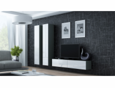 Cama Sestava obývací skříňky VIGO 9 šedo/bílý lesk