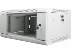 Závesná inštalačná skrinka 19&#39;&#39; 4U 600X450mm šedá (sklenená dvierka)