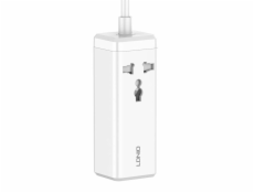 Napájacia lišta s 1 zásuvkou AC, 2x USB, 2x USB-C LDNIO SC1418, EU/US, 2500 W (biela)