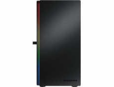 COUGAR PC skříň Purity RGB Black Mini Tower TG Front Panel ARGB strip / 1 x ARGB Fan / 3mm TG Left Panel