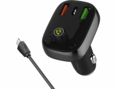 LDNIO Bluetooth C704Q 2USB, USB-C Vysielač FM + kábel USB-C