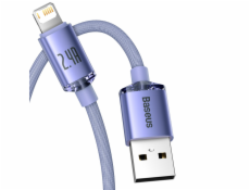 Baseus Crystal Shine kábel USB na Lightning, 2,4 A, 2m (fialový)