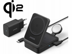 MAGNETICKÁ NABÍJAČKA ANKER MAGGO 15W 3V1 ČIERNA