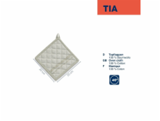 Podložka pod hrnec Tia 100% bavlna kouřově zelená 20,0x20,0cm