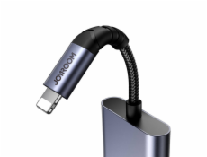 Audio adaptér 2 v 1 Joyroom SY-L01 Lightning na 3,5 mm + Lightning (čierny)