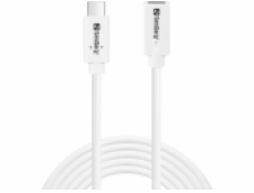 Sandberg nabíjecí kabel  USB-C na C M-F USB 3.1 100W 2m, bílá