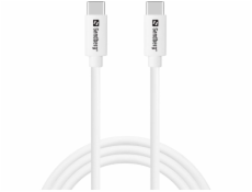 Sandberg nabíjecí kabel  USB-C, 65W, 1m, bílá