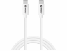 Sandberg nabíjecí kabel Saver USB-C na USB-C 65W 1m, bílá