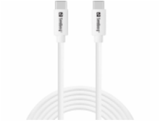 Sandberg nabíjecí kabel Saver USB-C na USB-C 65W 2m, bílá