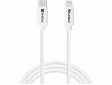 Sandberg nabíjecí kabel USB-C na Lightning MFI 1m, bílá