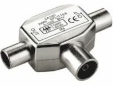 Koaxial-Verteiler 2x Stecker auf Kupplung, Kabel