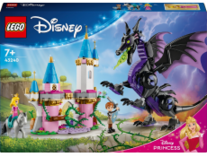 Bloky LEGO DISNEY 43240 Dračí podoba Maleficent a Aurořin hrad