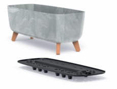 Kvetináč Prosperplast Gracia, O 58 x 24 cm, sivý