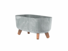 Kvetináč Prosperplast Gracia, O 39 x 19,5 cm, sivý