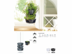 Hrniec Prosperplast Coubi, plast, V 29,5 cm, sivý
