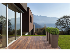 Hrniec Lamela 575-83, plast, H 40 cm, hnedý