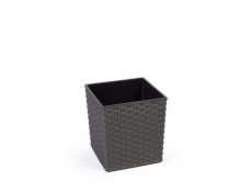 Hrniec Lamela Rattan 596-50, plast, H 30 cm, sivý