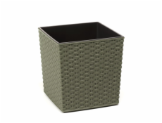 Hrniec Lamela JUKA RATTAN, zelený, O19 cm, 19 cm