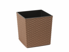 Hrniec Lamela JUKA RATTAN, hnedý, O19 cm, 19 cm