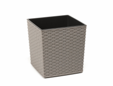 Hrniec Lamela JUKA RATTAN, sivý, O19 cm, 19 cm