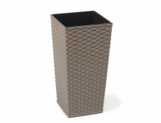 Hrniec Lamela FINEZJA RATTAN, sivý, O25 cm, 47 cm