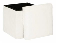 Pouf Atmosphera Ezzio, biely, 38 cm x 38 cm x 38 cm