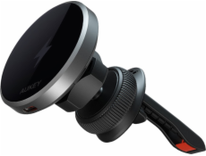 Držiak telefónu do auta Aukey HD-MC13, s nabíjačkou 15W Qi2 (čierny)