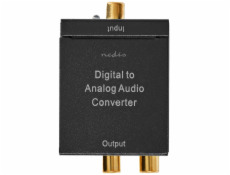 NEDIS digitální audio převodník/ vstup 1x digitální RCA / 1x TosLink/ výstup 1x (2x RCA) / 1x 3,5 mm / černý
