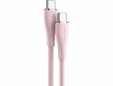 USB-C 2.0 to USB-C Cable Vention TAWPG 1.5m, PD 100W, Pink Silicone