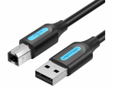 USB 2.0 A to B cable Vention COQBJ 2A 5m Black PVC