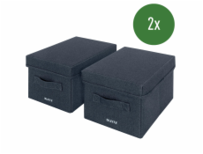 LEITZ Fabric textilní úložný box s víkem S, 2 kusy, 16 x 19 x 28,5 cm
