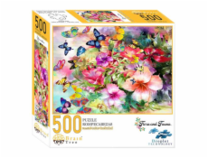 Puzzle Brain Tree Květiny a motýli 500 dílků Puzzle Brain Tree Květiny a motýli 500 dílků